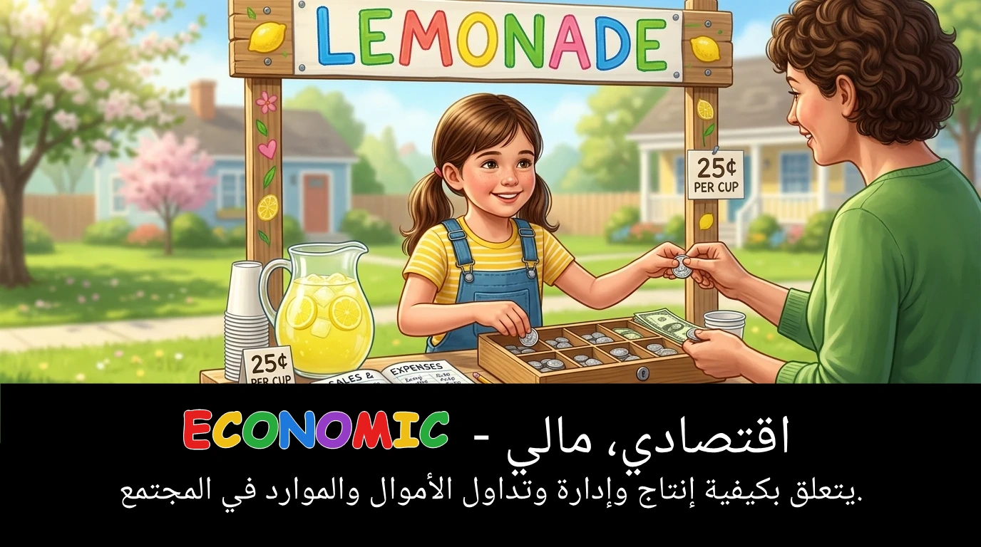 Arabic Illustration for economic